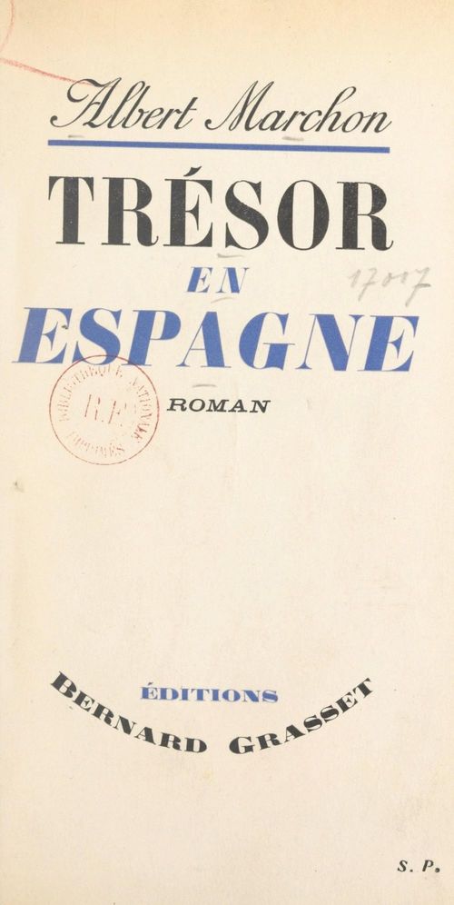 ebook cover of Trésor en Espagne, by Albert Marchon