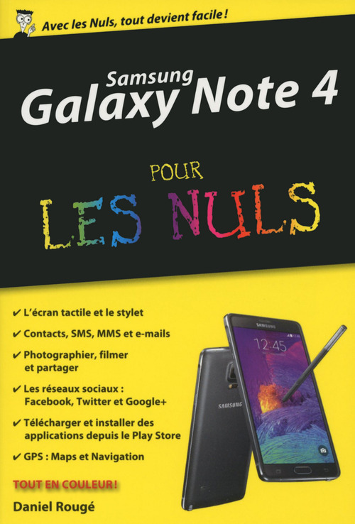 Couverture ebook de Samsung Galaxy Note 4 pour les Nuls version poche, de Daniel Rougé