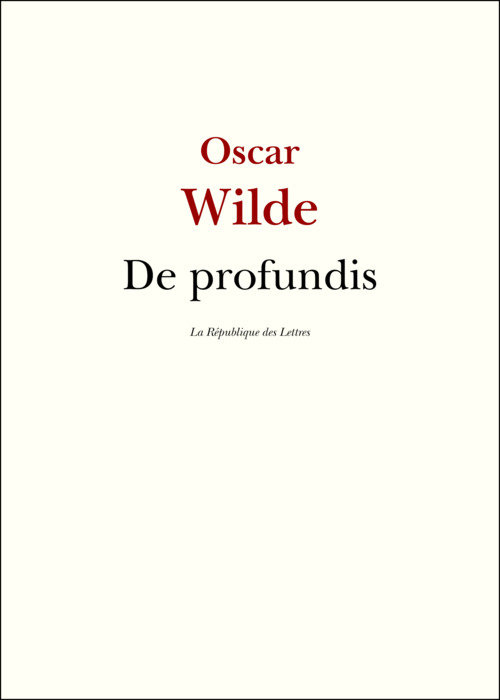 ebook cover of De profundis, by Oscar Wilde
