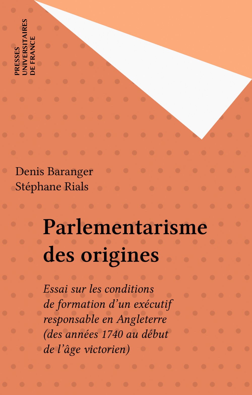 Couverture ebook de Parlementarisme des origines, de Denis Baranger