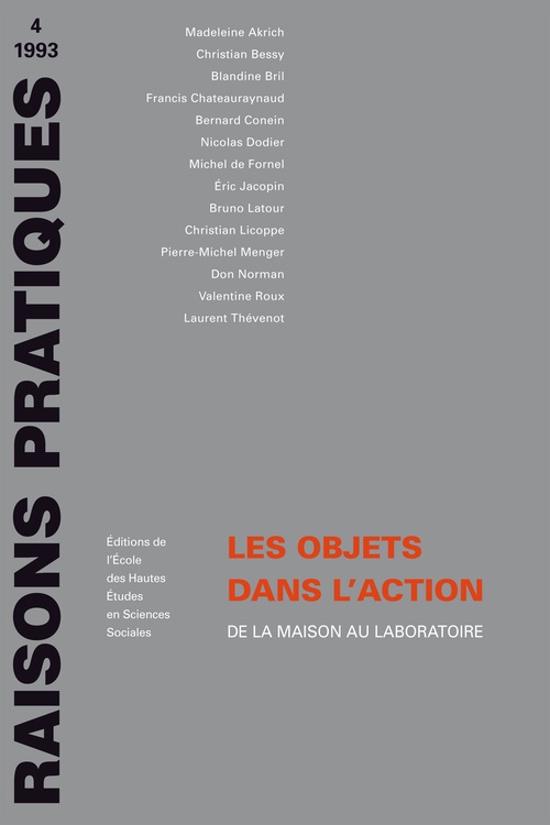Couverture ebook de Les objets dans l´action, de Nicolas Dodier, Laurent Thévenot