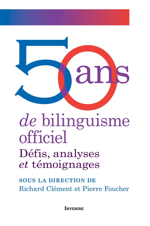 Couverture ebook de 50 ans de bilinguisme officiel, de