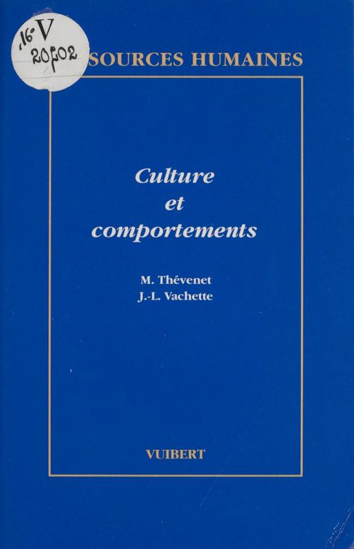 Couverture ebook de Culture et comportements, de Thevenet