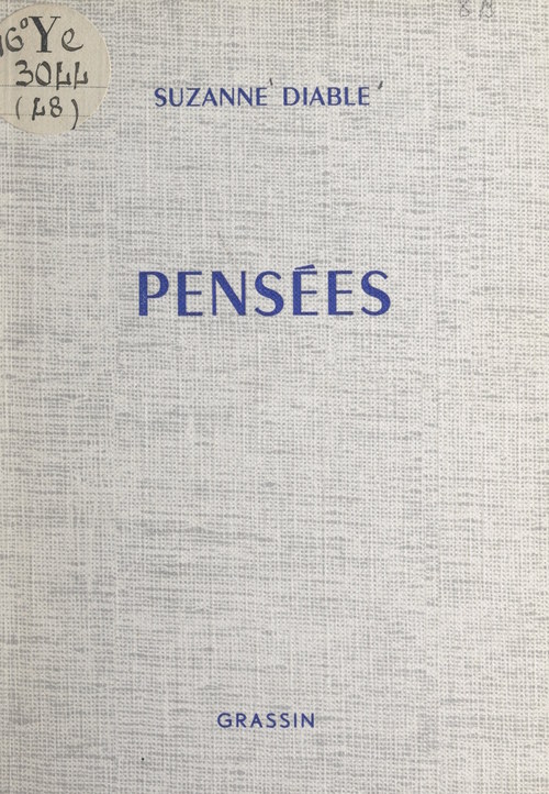 Couverture ebook de Pensées, de Suzanne Diable