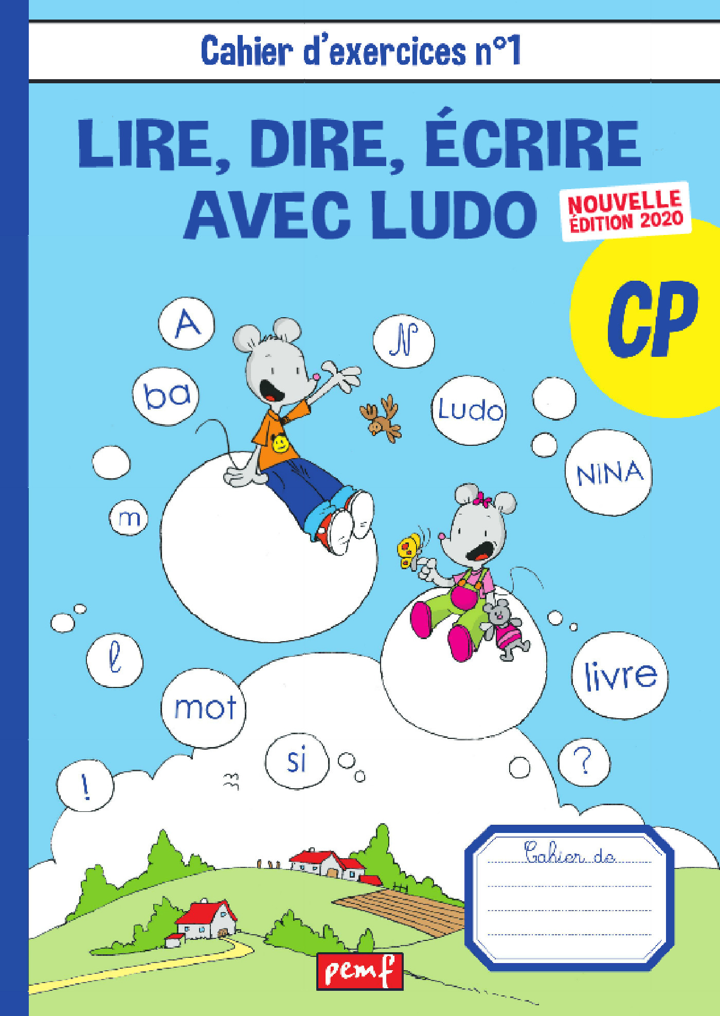 Couverture ebook de Cahiers de l'élève n°1 - Méthode de lecture Ludo édition 2020, de Sandrine Wendling Et Michel Rius