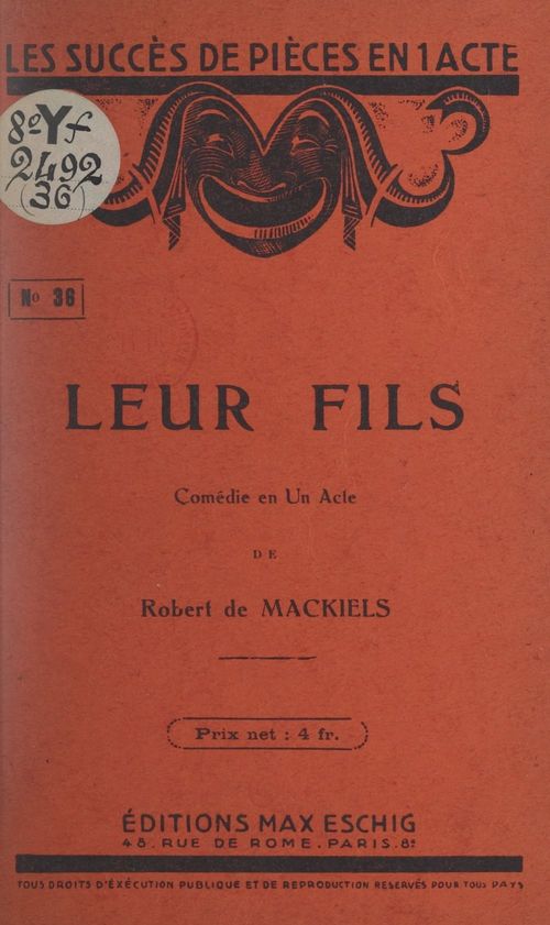 Couverture ebook de Leur fils, de Robert de Mackiels