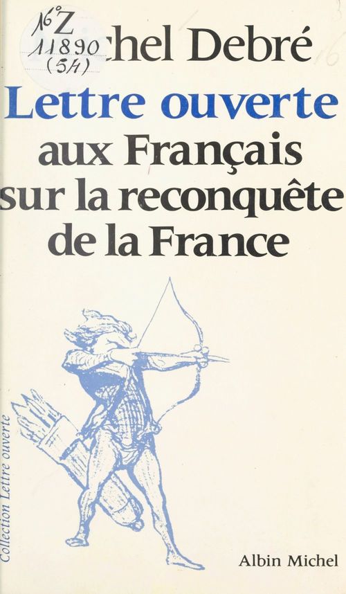 Couverture ebook de Lettre ouverte aux français sur la reconquête de la France, de Michel Debre