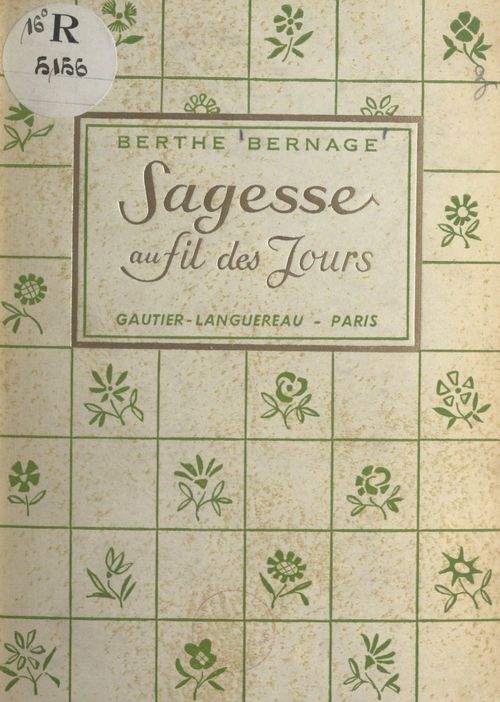 ebook cover of Sagesse au fil des jours, by Berthe Bernage