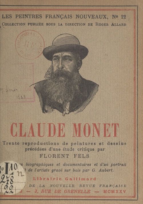 ebook cover of Claude Monet, by Florent Fels