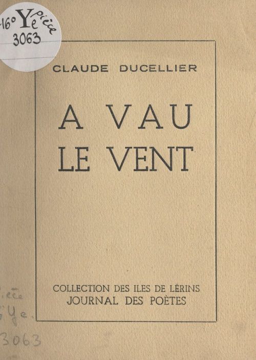 ebook cover of À vau le vent, by Claude Ducellier