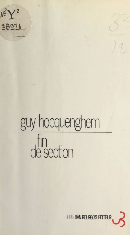 ebook cover of Fin de section, by Guy Hocquenghem