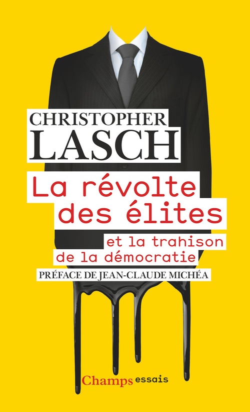 ebook cover of La révolte des élites, by Christopher Lasch