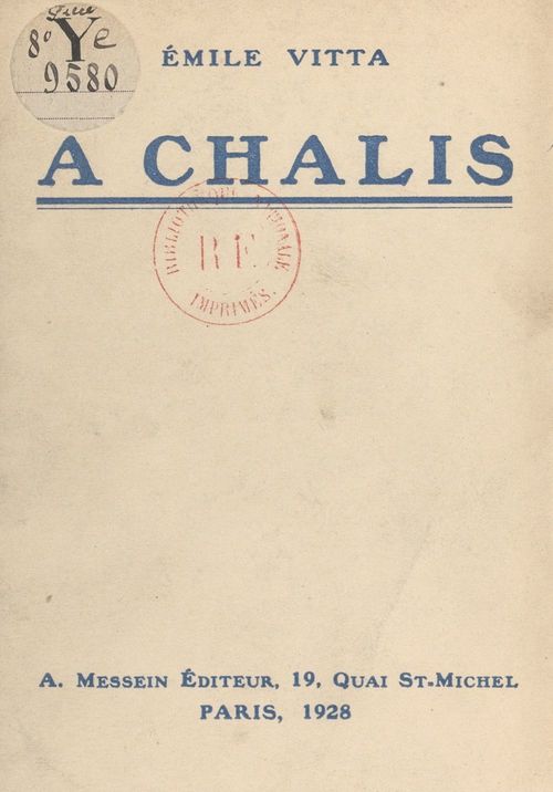 Couverture ebook de À Châlis, de Emile Vitta