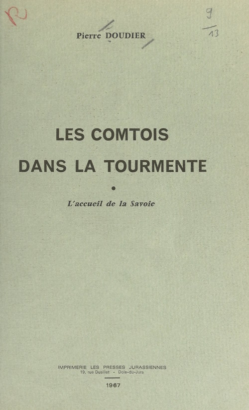 Couverture ebook de Les Comtois dans la tourmente, de Pierre Doudier