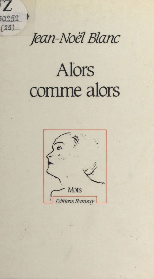 ebook cover of Alors comme alors, by Jean-Noel Blanc