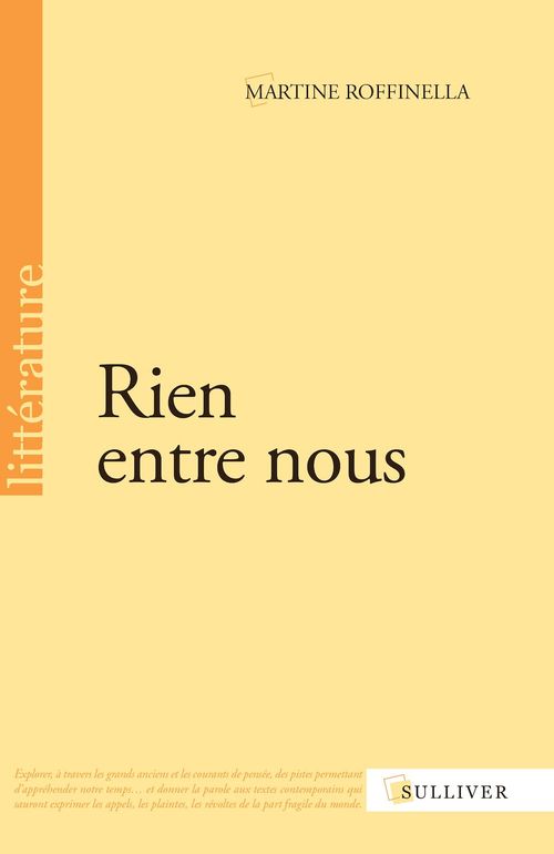 Couverture ebook de Rien entre nous, de Martine Roffinella