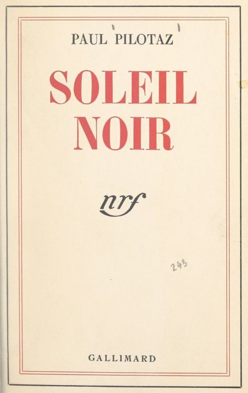 Couverture ebook de Soleil noir, de Paul Pilotaz