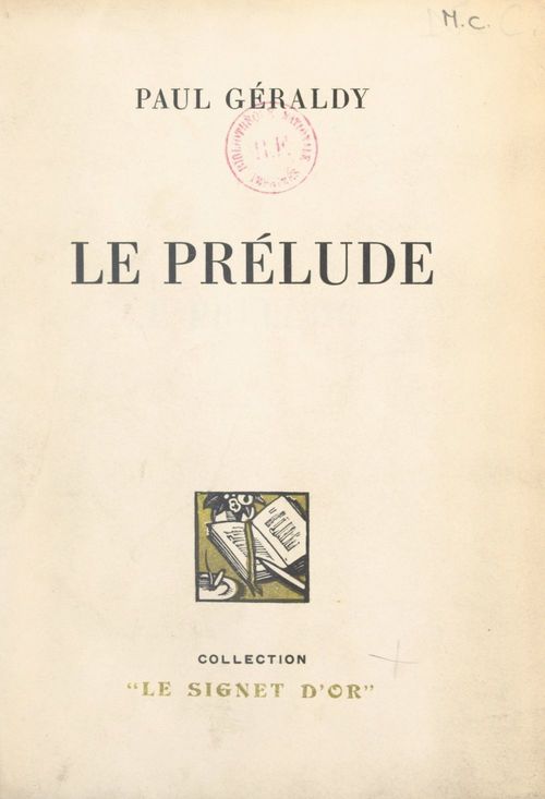 ebook cover of Le prélude, by Paul Geraldy