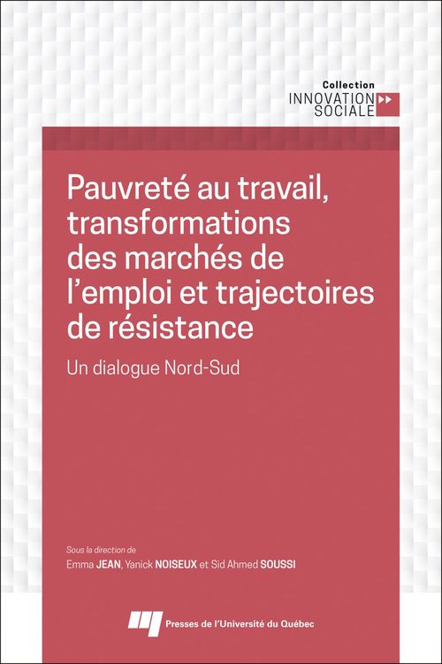 ebook cover of Pauvreté au travail, transformations des marchés de l'emploi et trajectoires de résistance, by Collectif, Sid ahmed Soussi, Yanick Noiseux, Emma Jean