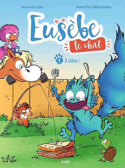 ebook cover of Eusèbe, le chat - Tome 1 - À table, by Séverine de La Croix, Thomas Priou
