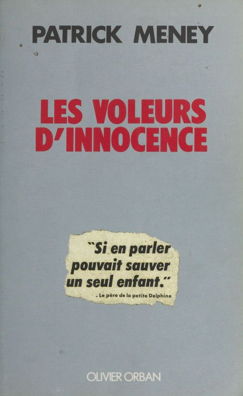 Couverture ebook de Les voleurs d'innocence, de Patrick Meney