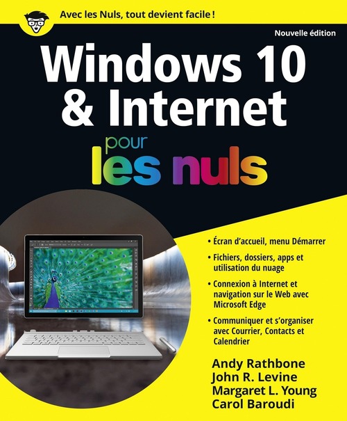 ebook cover of Windows 10 & Internet Pour les Nuls - Nouvelle édition, by Andy Rathbone, John R. Levine, Margaret Levine Young, Carol Baroudi