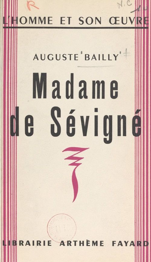 ebook cover of Madame de Sévigné, by Auguste Bailly