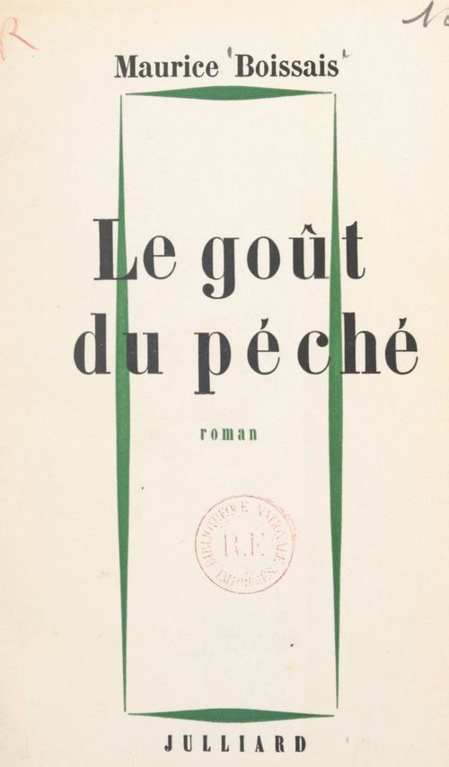 ebook cover of Le goût du péché, by Maurice Boissais