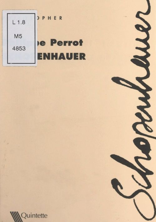 Couverture ebook de Schopenhauer, de Philippe Perrot