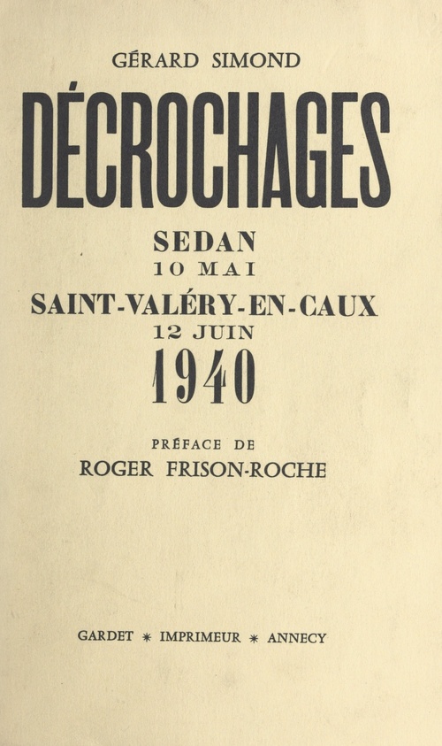 Couverture ebook de Décrochages, de Gerard Simond