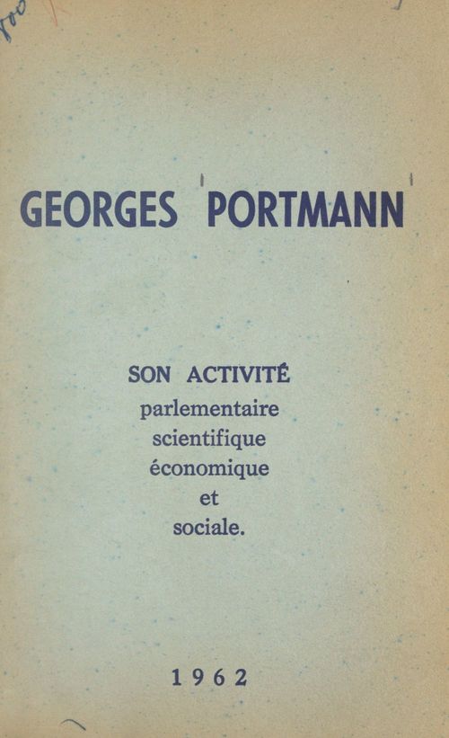 Couverture ebook de Georges Portmann, de Georges Portmann