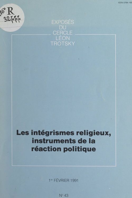ebook cover of Les intégrismes religieux, instruments de la réaction politique, by Cercle Leon Trotsky
