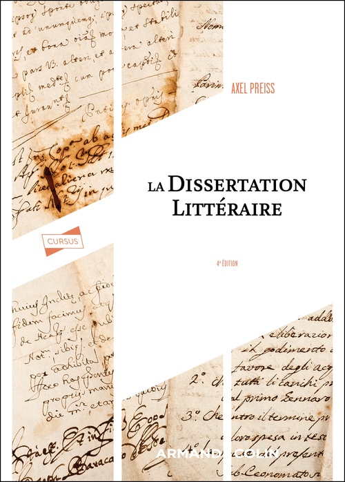 Couverture ebook de La Dissertation littéraire - 4e éd., de Axel Preiss