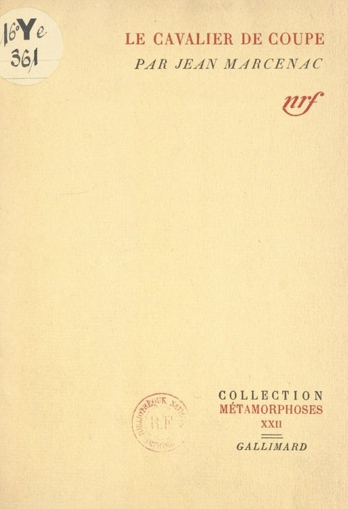ebook cover of Le cavalier de coupe, by Jean Marcenac