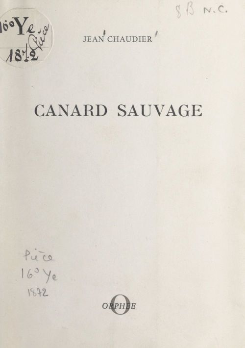 ebook cover of Canard sauvage, by Jean Chaudier