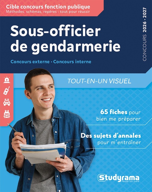Couverture ebook de Sous-officier de gendarmerie - Tout-en-un visuel - Concours 2026-2027, de Marc Dalens