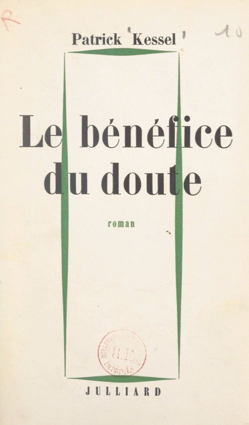 Couverture ebook de Le bénéfice du doute, de Patrick Kessel