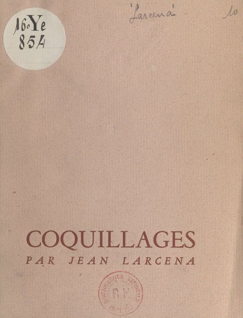 ebook cover of Coquillages, by Jean Larcena