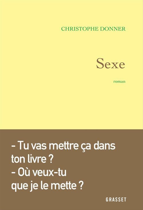 Couverture ebook de Sexe, de Christophe Donner