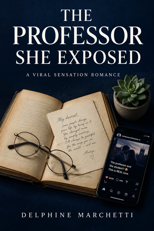 Couverture ebook de The Professor She Exposed, de Delphine Marchetti