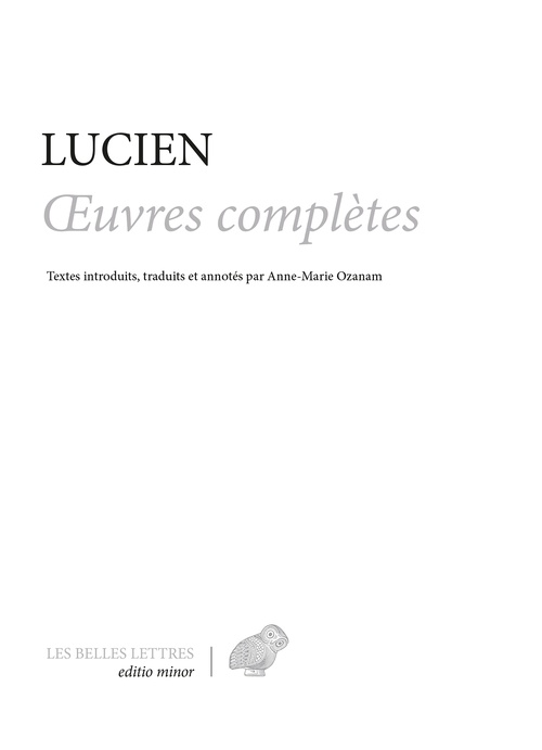 ebook cover of OEuvres complètes, by Lucien