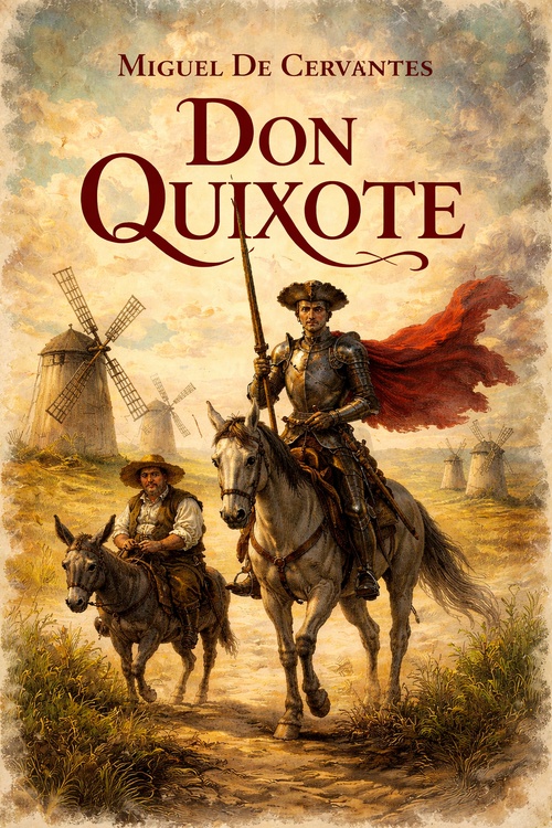 ebook cover of Don Quixote: The Original Unabridged and Complete Edition (Miguel de Cervantes Classics), by Miguel De Cervantes