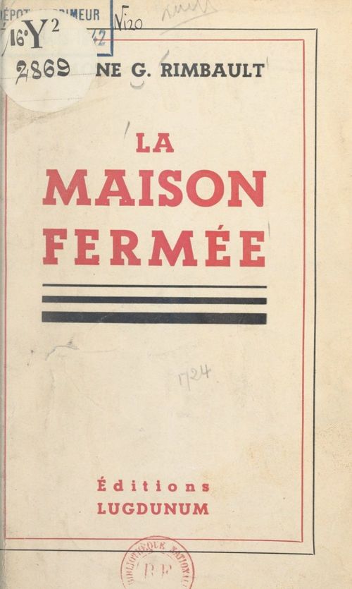 Couverture ebook de La maison fermée, de Simone-G. Rimbault