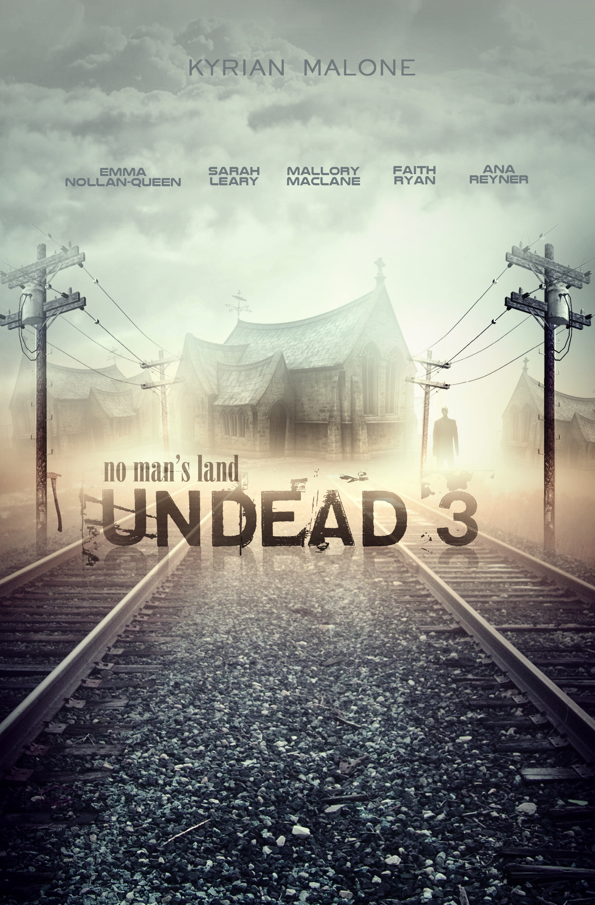 Couverture ebook de Undead (Livre lesbien, roman lesbien) : tome 3 - No man's land | post-apo et huis clos, de Kyrian Malone