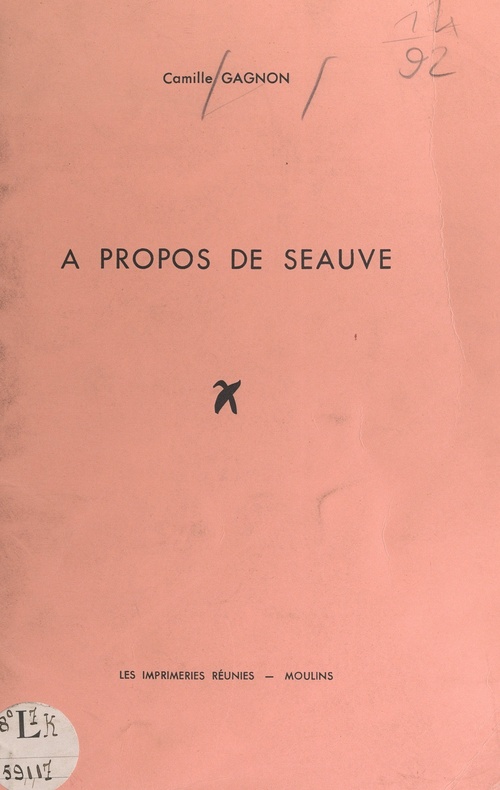 Couverture ebook de À propos de Seauve, de Camille Gagnon