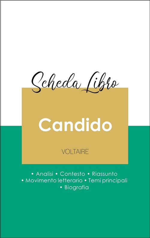 Couverture ebook de Scheda libro Candido (analisi letteraria di riferimento e riassunto completo), de Voltaire