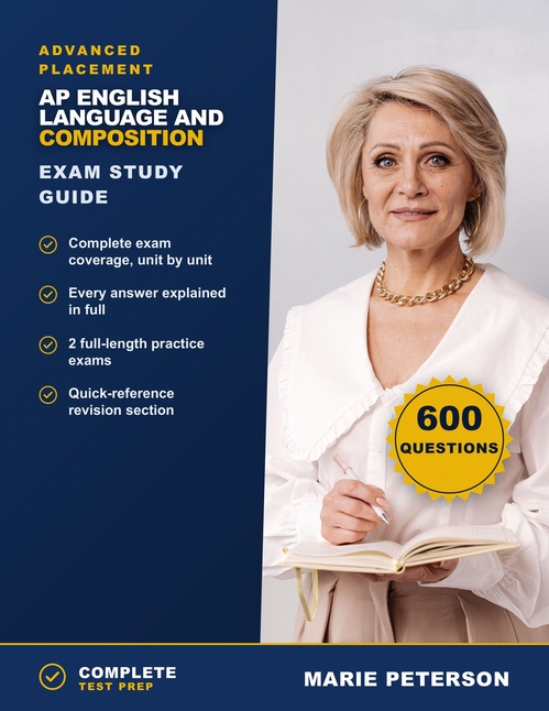 Couverture ebook de AP English Language and Composition Exam Study Guide, de Marie Peterson