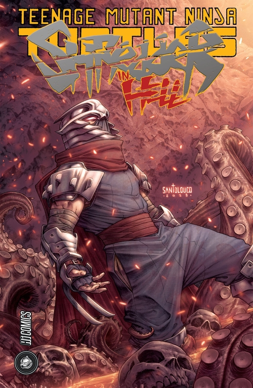 Couverture ebook de Les Tortues Ninja - TMNT : Shredder in Hell, de Mateus Santolouco