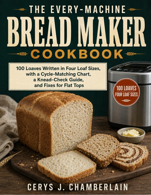 Couverture ebook de The Every-Machine Bread Maker Cookbook, de Cerys J. Chamberlain