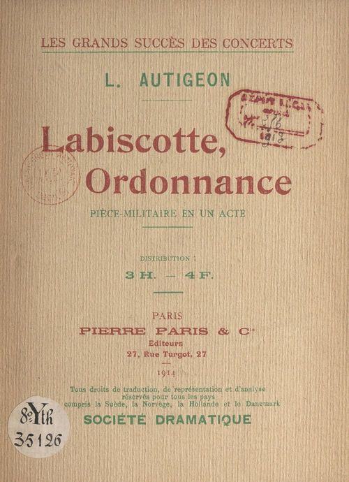 ebook cover of Labiscotte, ordonnance, by Louis Autigeon